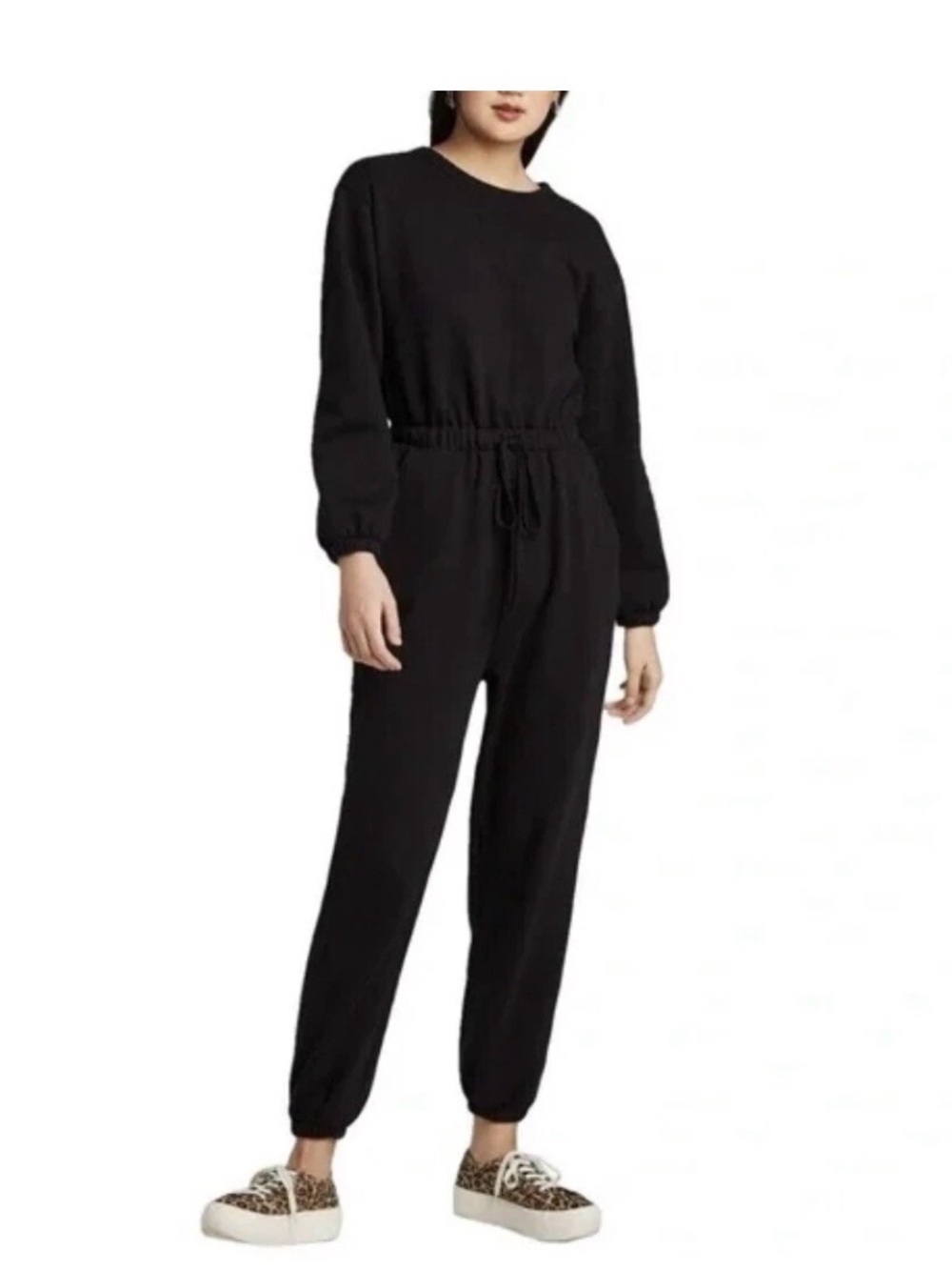 Wild Fable Black Fleece Jumpsuit joggers Women Comfortcore Athleisure S